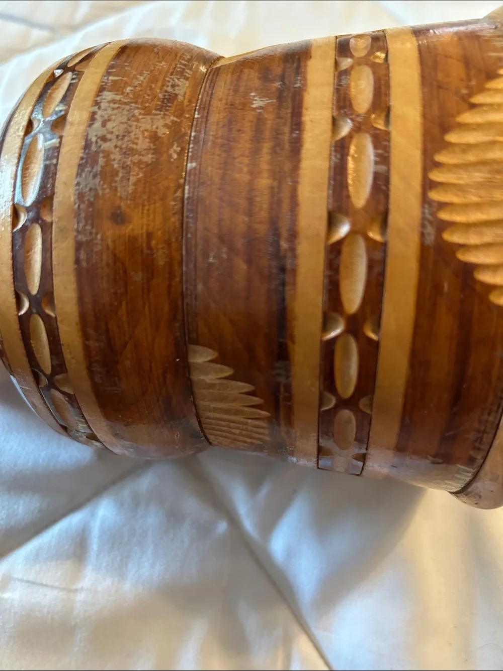 Vintage  Wooden mortar bowl